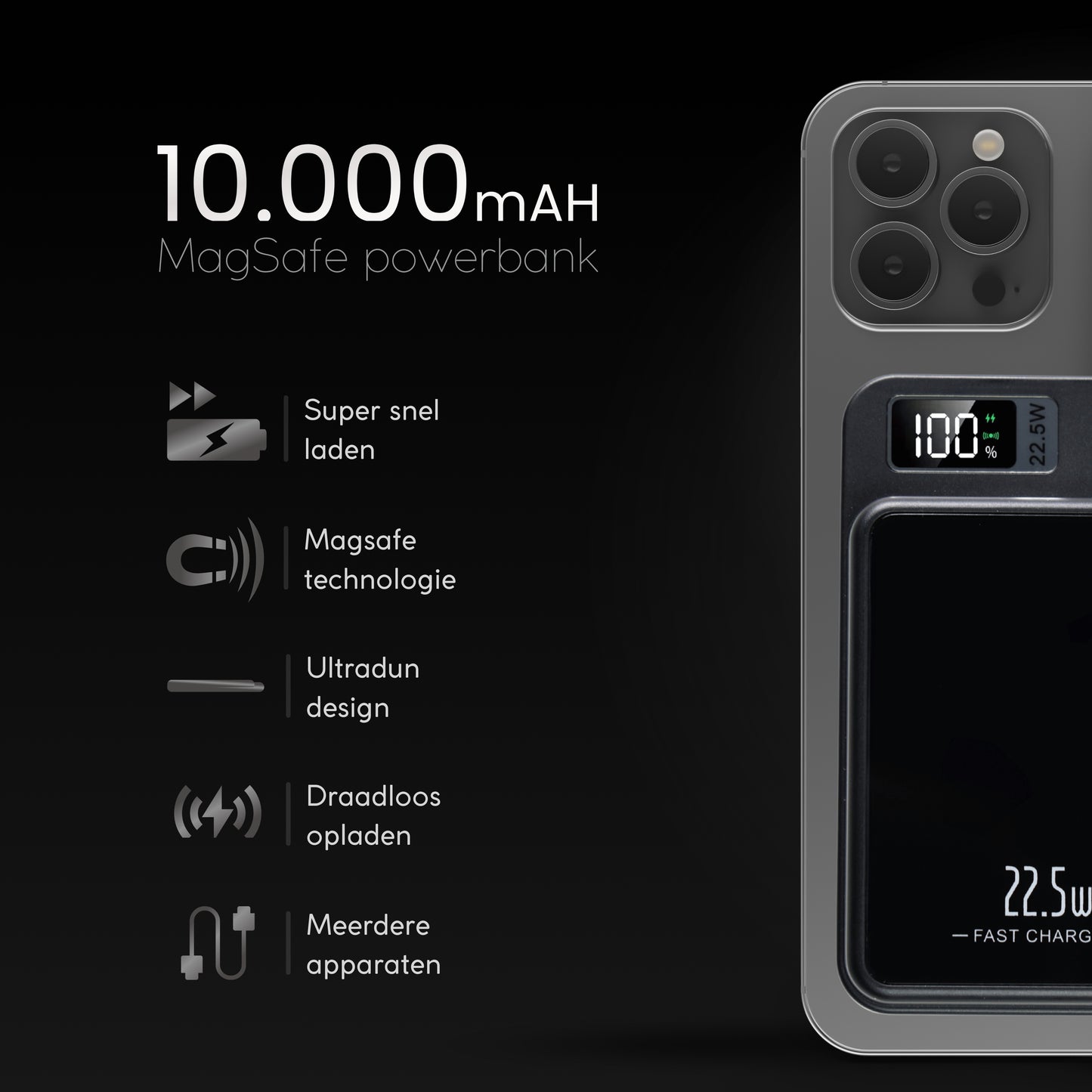 DEPLAND Draadloze Powerbank